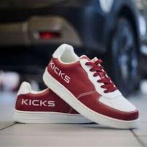 Red and White Kicks Sneakers